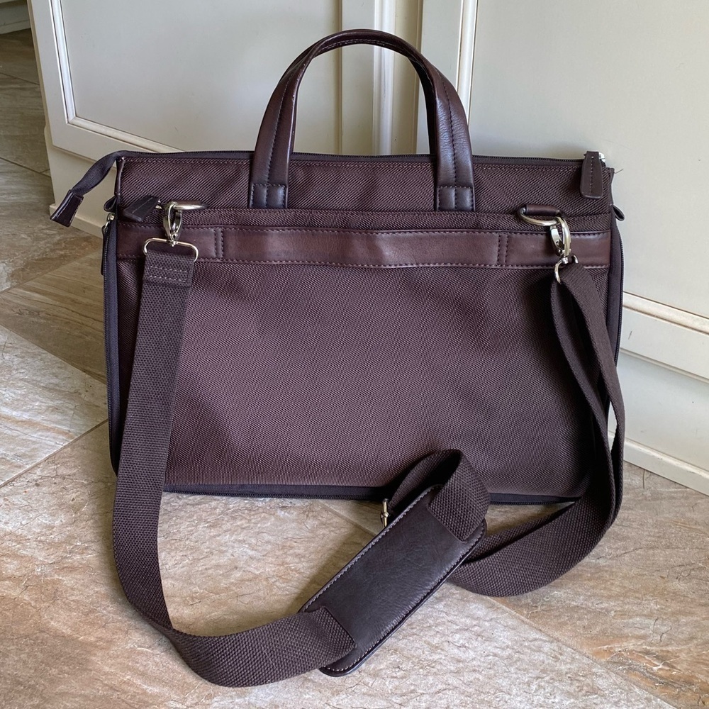 Scully Gusset Chocolate Laptop Briefcase - Picture 4 of 16